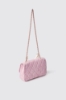 Reg shoulder strap con logo in metallo e tacolla con perle • Rosa