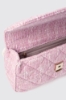 Reg shoulder strap con logo in metallo e tacolla con perle • Rosa