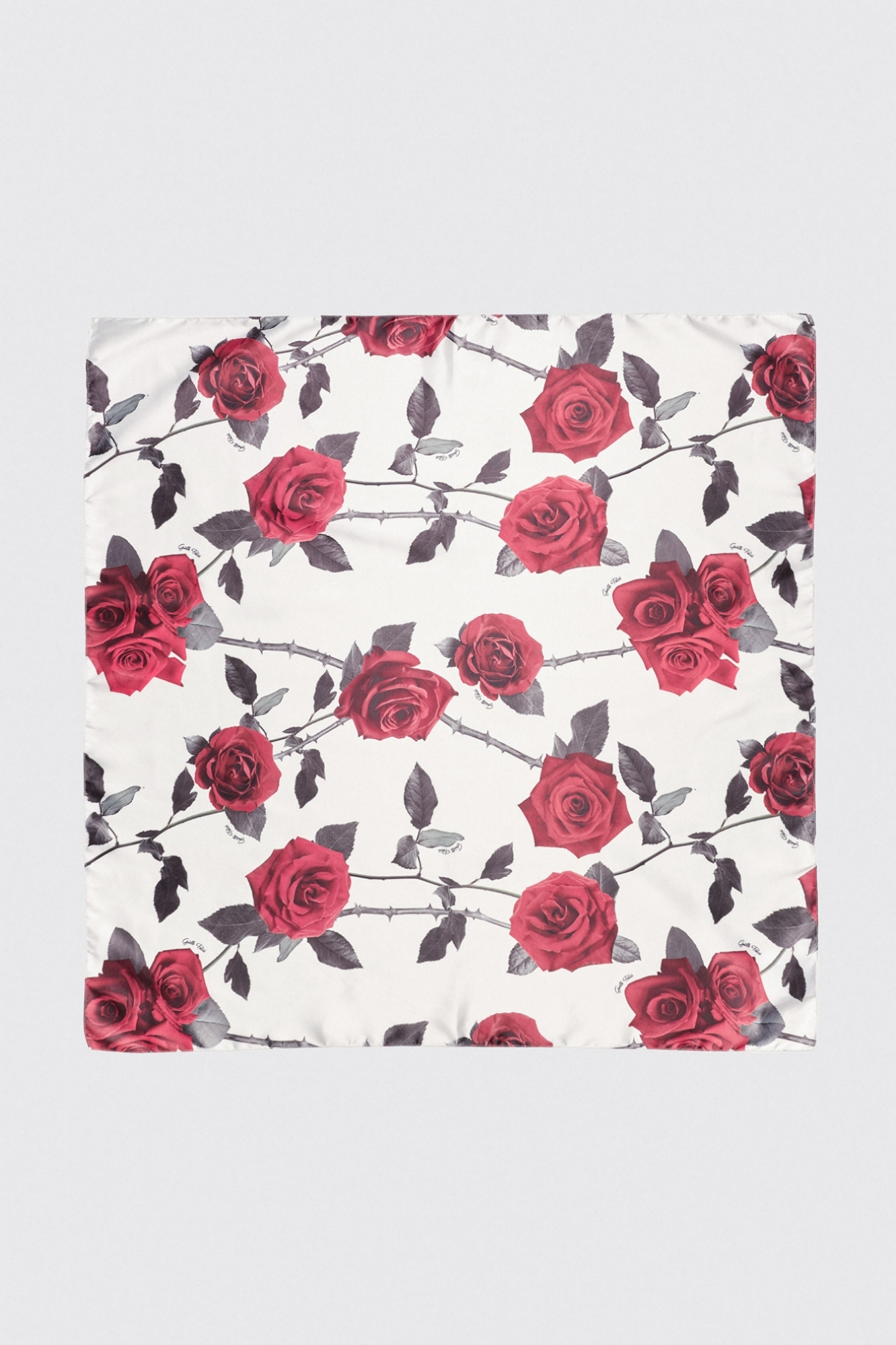 Foulard stampato allover • Rosso