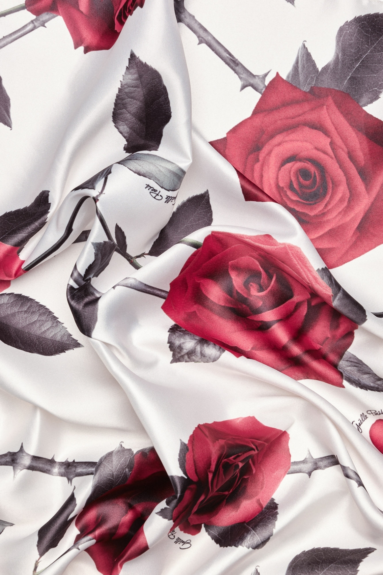 Foulard stampato allover • Rosso