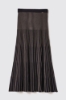 Gonna midi in maglia lurex • Nero