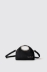 Mini hand bag con logo in metallo • Nero