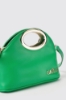 Mini hand bag con logo in metallo • Verde