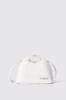 Regular hand bag con logo in metallo • Bianco