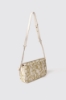 Reg shoulder strap jacquard con logo in metallo • Naturale