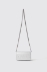 Mini shoulder strap glitter con logo embossed • Argento
