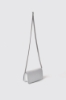 Mini shoulder strap glitter con logo embossed • Argento