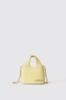 Mini hobo bag con logo in metallo • Giallo