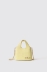 Mini hobo bag con logo in metallo • Giallo
