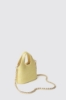 Mini hobo bag con logo in metallo • Giallo