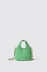 Mini hobo bag con logo in metallo • Verde