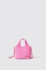Mini hobo bag con logo in metallo • Fucsia