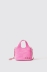 Mini hobo bag con logo in metallo • Fucsia