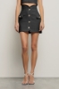 Gonna corta bustier in cady • Nero