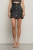 Gonna corta bustier in cady • Nero