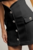 Gonna corta bustier in cady • Nero