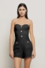 Tutina scollo a cuore in cady • Nero