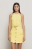 Top scollo  halter in maglia • Giallo