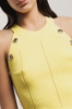 Top scollo  halter in maglia • Giallo