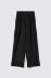 Pantalone a vita alta con riprese in cady • Nero