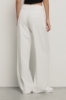 Picture of Straight cady trousers with horsebits • White