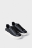 Immagine di Sneakers addict in action leather con rubber patch • Nero-bianco