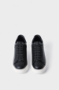Immagine di Sneakers addict in action leather con rubber patch • Nero-bianco