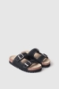 Sandalo 2 fasce con borchie • Nero