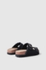 Sandalo 2 fasce con borchie • Nero