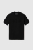 Immagine di T-shirt in jersey girocollo con applicazione embossing • Nero