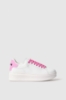 Sneakers addict in action leather con rubber patch • Rosa orchidea