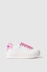 Sneakers addict in action leather con rubber patch • Rosa orchidea