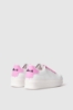 Sneakers addict in action leather con rubber patch • Rosa orchidea