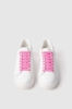 Sneakers addict in action leather con rubber patch • Rosa orchidea
