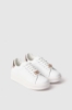 Sneakers addict in action leather con passalaccio in strass • Oro
