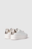 Sneakers addict in action leather con passalaccio in strass • Oro