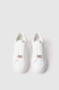 Sneakers addict in action leather con passalaccio in strass • Oro