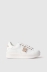 Sneaker addict in action leather con inserto gioiello e rubber patch • Oro