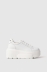 Sneakers addict plateau con logo sulla suola • Bianco