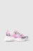 Sneakers runner in mesh con stopper logato in rubber e inserti in laminato • Rosa orchidea