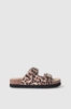 Sandalo 2 fasce con stampa animalier • Animalier beige