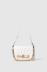 Reg shoulder strap con matelasse' e logo con chiusura a girello • Bianco
