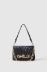 Reg shoulder strap con matelasse' e logo con chiusura a girello • Nero