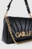 Reg shoulder strap con matelasse' e logo con chiusura a girello • Nero