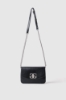Mini shoulder strap con double g a girello • Nero