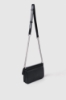 Mini shoulder strap con double g a girello • Nero