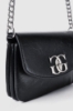 Mini shoulder strap con double g a girello • Nero