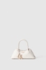 Mini duffle con logo in metallo e maxi flag g coursive • Bianco