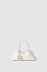 Mini duffle con logo in metallo e maxi flag g coursive • Bianco