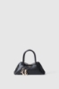 Mini duffle con logo in metallo e maxi flag g coursive • Nero